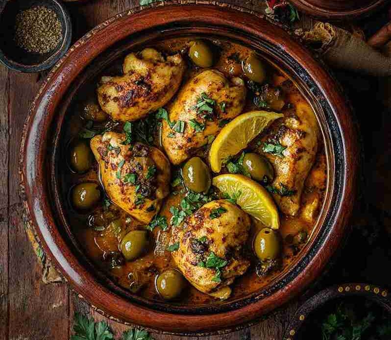 Classic Chicken Tagine with Olives and Preserved Lemons – An Authentic Moroccan Delight